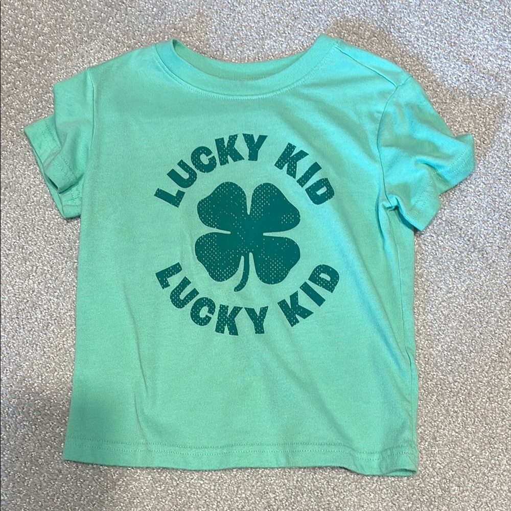 Jumping Beans Green Lucky Kid Tee